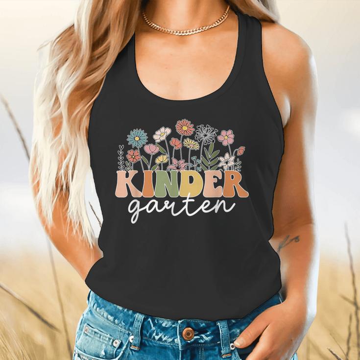 Kindergarten Teacher Wildflower Back To School Floral Outfit Men Women Flowy Tank, gift for family, gift for coworker