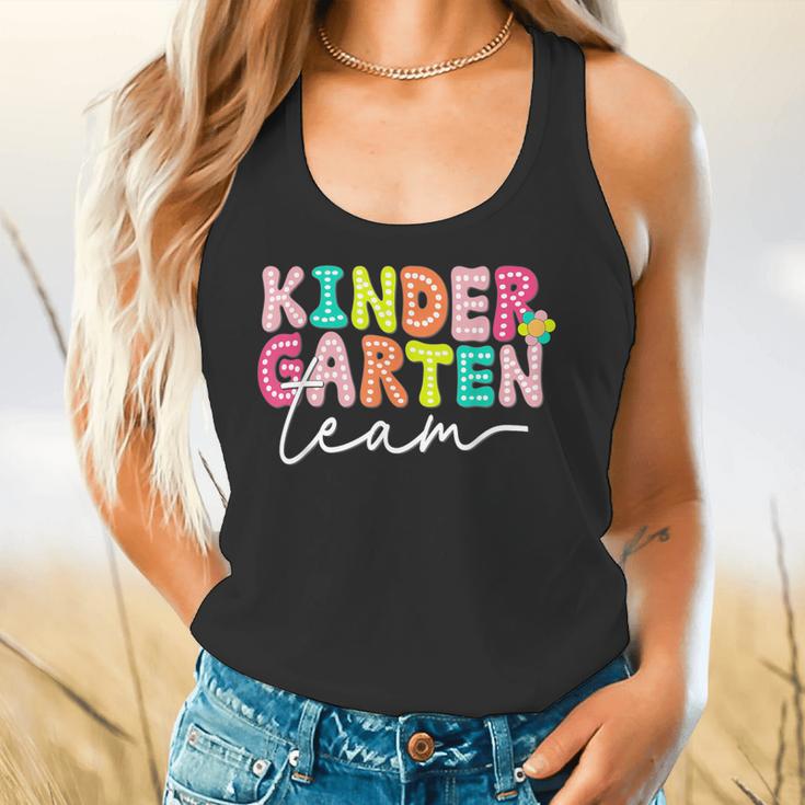 Kindergarten Team Teacher Back To School Kindergarten Squad Flowy Tank, gift for family, gift for coworker