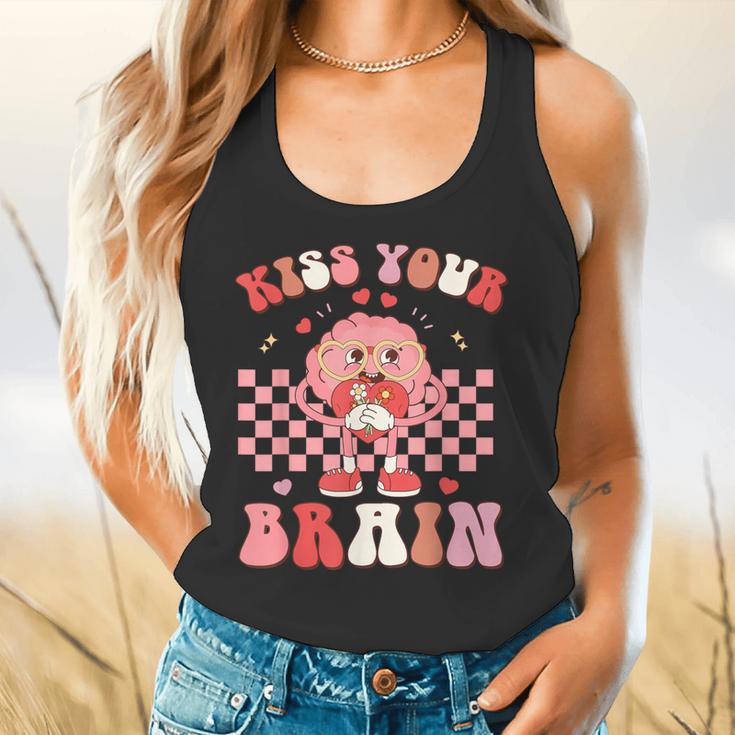 Kiss Your Brain Valentines Test Day Teacher Squad Kids Flowy Tank, gift for family, gift for coworker