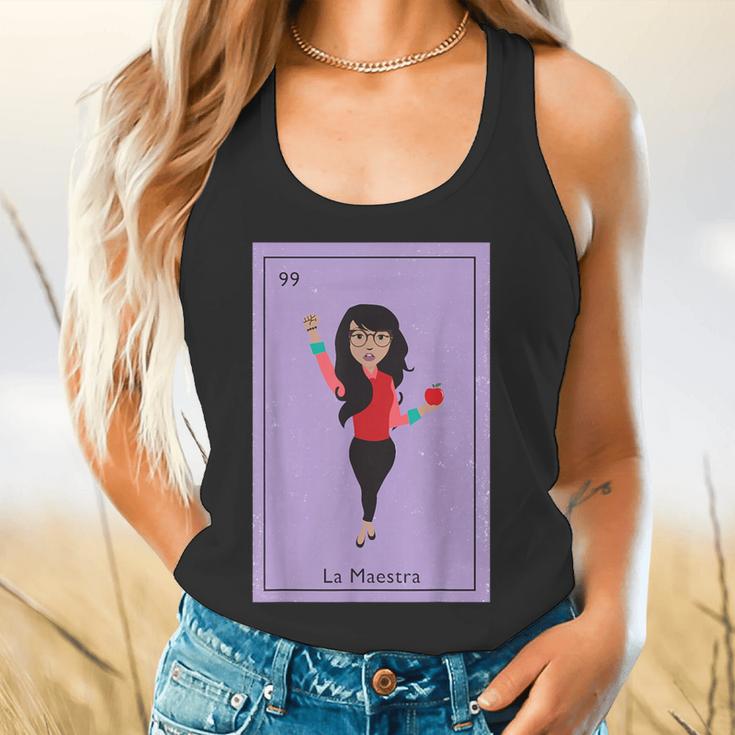La Maestra Mexican Bingo Card Teacher Lottery Card Flowy Tank, gift for family, gift for coworker La Maestra Mexican Bingo Card Teacher Lottery Card Flowy Tank, gift for family, gift for coworker
