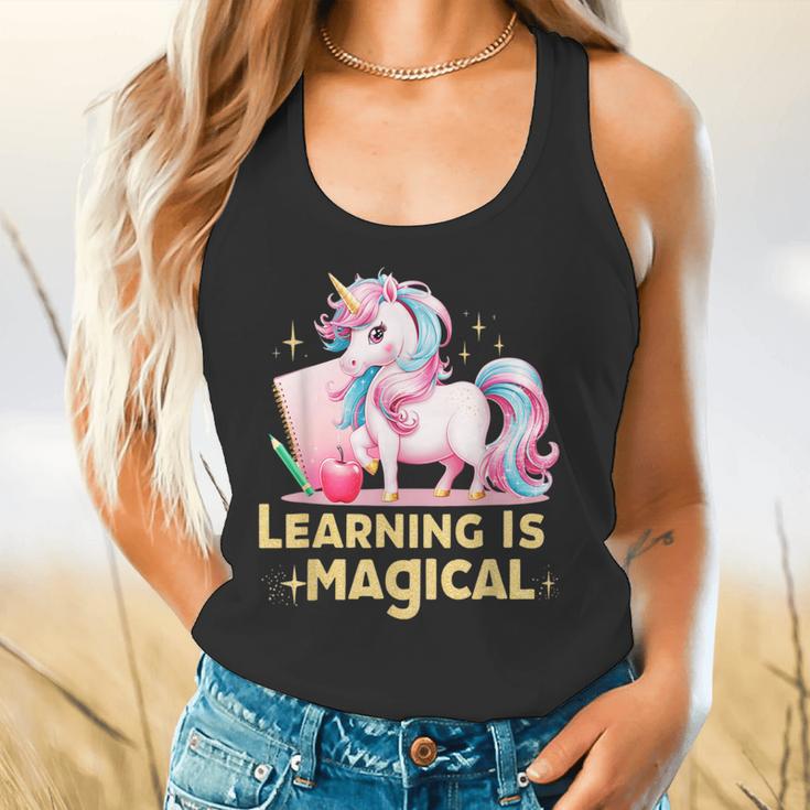 LEARNING IS MAGICAL TEACHER UNICORN BACK TO SCHOOL UNICORN Flowy Tank, gift for family, gift for coworker LEARNING IS MAGICAL TEACHER UNICORN BACK TO SCHOOL UNICORN Flowy Tank, gift for family, gift for coworker