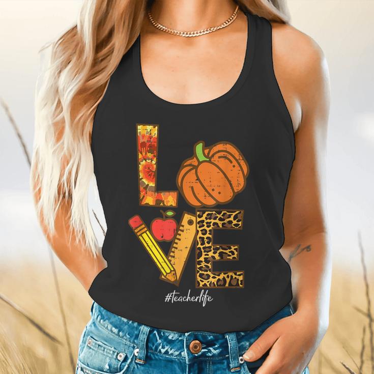 Leopard Pumpkin Love Teacher Life Thanksgiving Fall Women Flowy Tank, gift for family, gift for coworker Leopard Pumpkin Love Teacher Life Thanksgiving Fall Women Flowy Tank, gift for family, gift for coworker