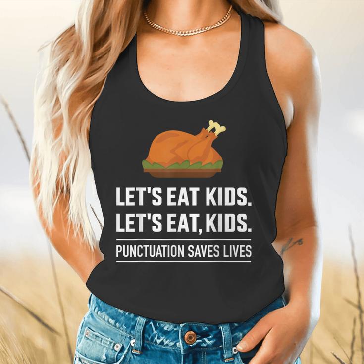Let's Eat Kids Grammar For Thanksgiving Teacher Flowy Tank, gift for family, gift for coworker Let's Eat Kids Grammar For Thanksgiving Teacher Flowy Tank, gift for family, gift for coworker