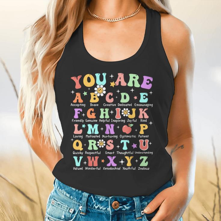 You Are Letters Alphabet Learn ABCs Inspiration Teacher Life Flowy Tank, gift for family, gift for coworker