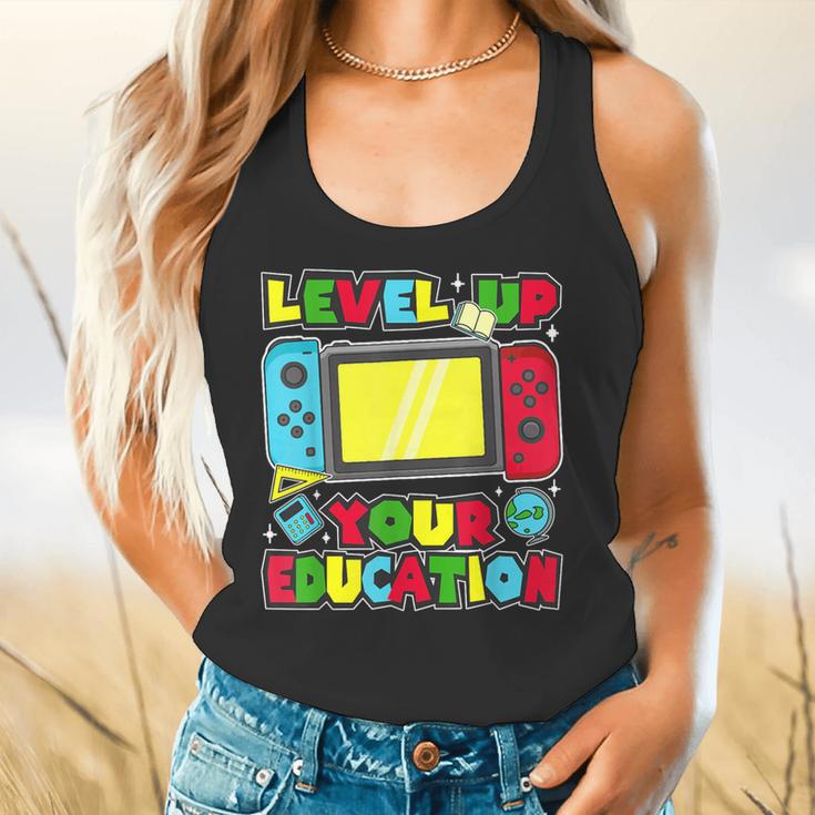 Level Up Your Education Gaming Inspired Teacher Gamers Flowy Tank, gift for family, gift for coworker Level Up Your Education Gaming Inspired Teacher Gamers Flowy Tank, gift for family, gift for coworker