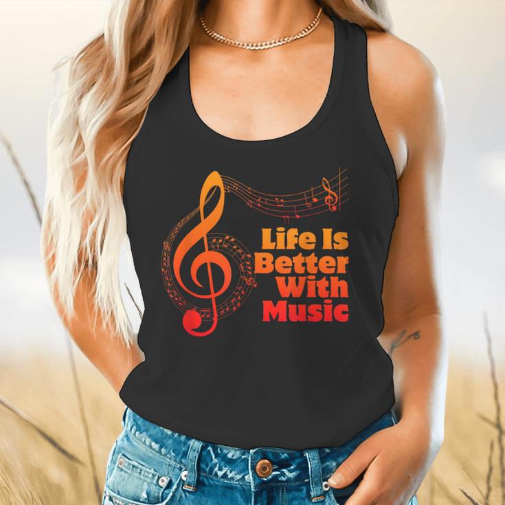 Life Is Better With Music Theory Musician Teacher Notes Clef Flowy Tank, gift for family, gift for coworker Life Is Better With Music Theory Musician Teacher Notes Clef Flowy Tank, gift for family, gift for coworker