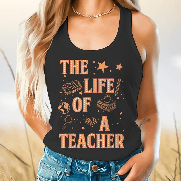 The Life Of A Teacher Back To School Women Men Flowy Tank, gift for family, gift for coworker