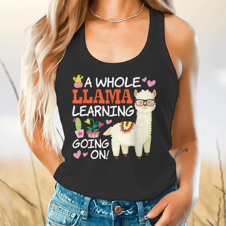Llama Learning T Shirt Teachers Students Alpaca Lovers Flowy Tank, gift for family, gift for coworker Llama Learning T Shirt Teachers Students Alpaca Lovers Flowy Tank, gift for family, gift for coworker