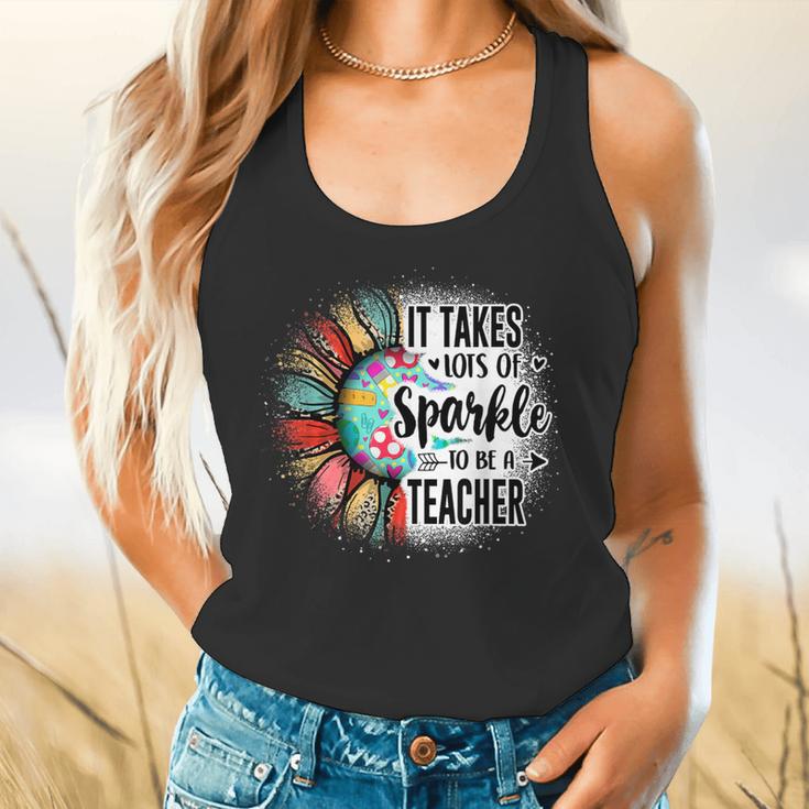 It Take Lots Of Sparkle To Be A Teacher With Sunflower Flowy Tank, gift for family, gift for coworker It Take Lots Of Sparkle To Be A Teacher With Sunflower Flowy Tank, gift for family, gift for coworker
