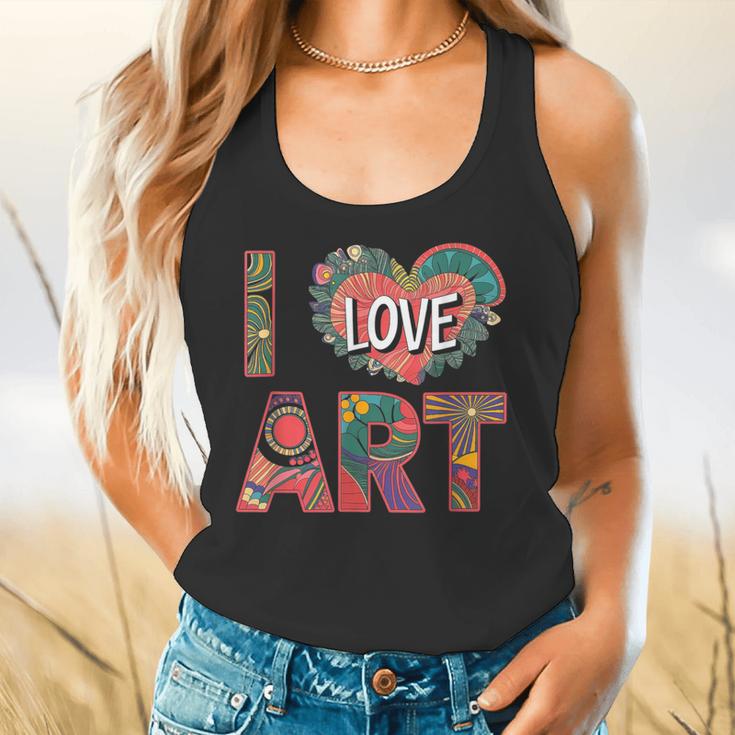 I Love Art Artist Painter Colorful Painting Art Teacher Flowy Tank, gift for family, gift for coworker I Love Art Artist Painter Colorful Painting Art Teacher Flowy Tank, gift for family, gift for coworker