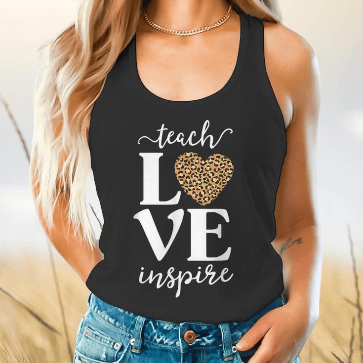 Love Leopard Print Teacher Cheetah School Inspire Teach Flowy Tank, gift for family, gift for coworker Love Leopard Print Teacher Cheetah School Inspire Teach Flowy Tank, gift for family, gift for coworker