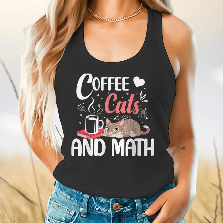 I Love Math Cats And Coffee Heart Mathematics Teacher Flowy Tank, gift for family, gift for coworker I Love Math Cats And Coffee Heart Mathematics Teacher Flowy Tank, gift for family, gift for coworker