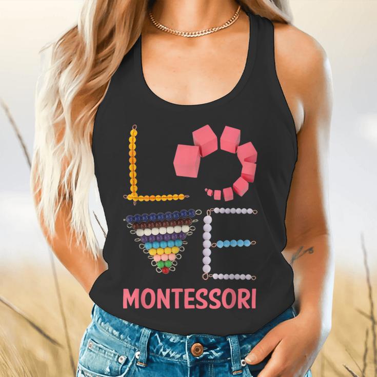 Love Montessori Education Math Teacher Flowy Tank, gift for family, gift for coworker
