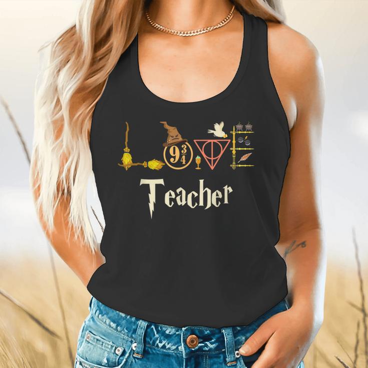 Love Teacher Wizards Back To School Halloween Flowy Tank, gift for family, gift for coworker Love Teacher Wizards Back To School Halloween Flowy Tank, gift for family, gift for coworker