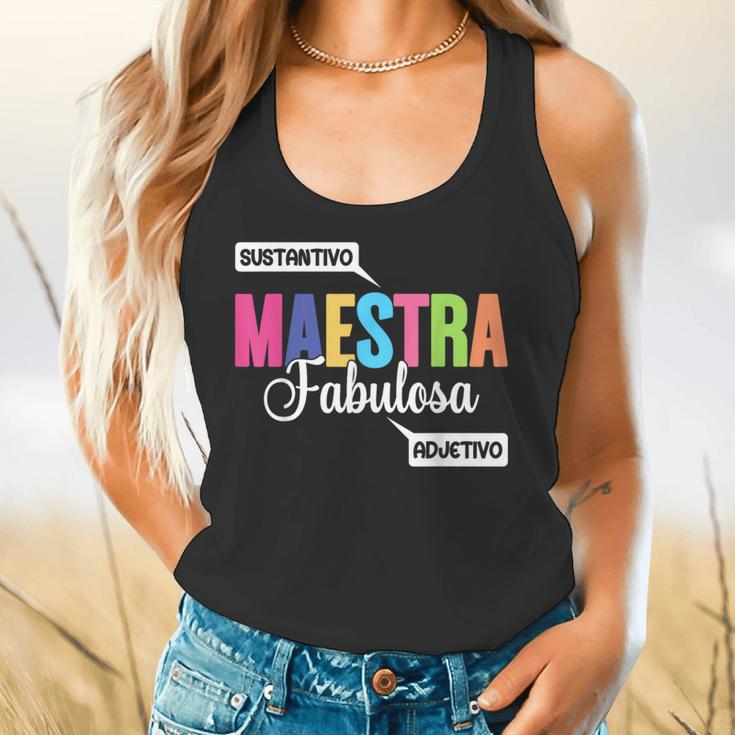 Maestra Fabulosa Bilingual Spanish Espanol Teacher School Flowy Tank, gift for family, gift for coworker Maestra Fabulosa Bilingual Spanish Espanol Teacher School Flowy Tank, gift for family, gift for coworker