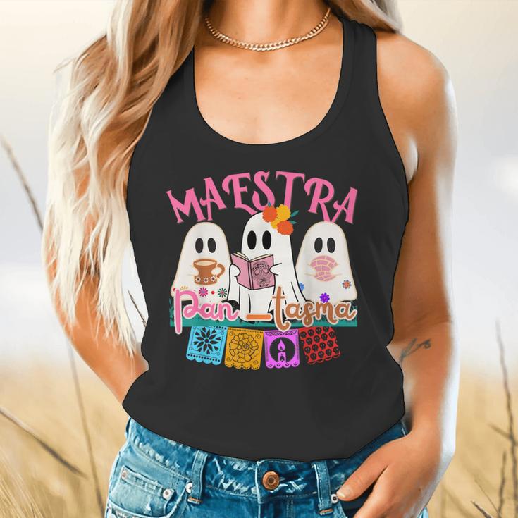 Maestra Pantasmas Conchas Teacher Mexican Halloween Flowy Tank, gift for family, gift for coworker