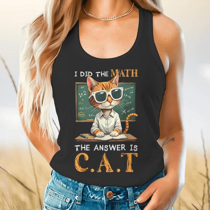 I Did The Math The Answer Is Cats Math Cat Teacher Flowy Tank, gift for family, gift for coworker I Did The Math The Answer Is Cats Math Cat Teacher Flowy Tank, gift for family, gift for coworker