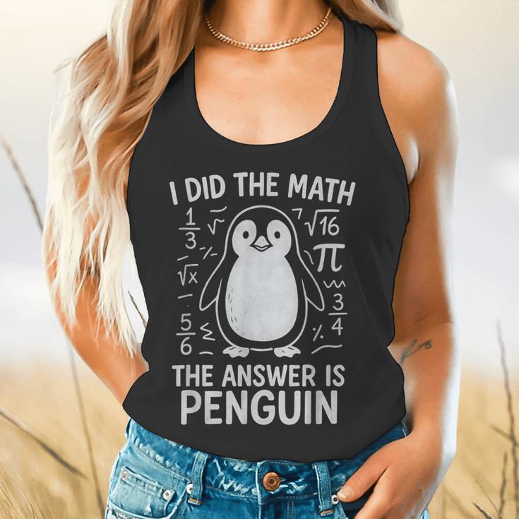 I Did The Math The Answer Is Penguin Math Teacher Flowy Tank, gift for family, gift for coworker
