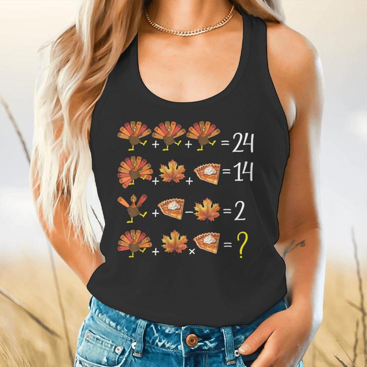 Math Number Thanksgiving Count Answer Pie Turkey Teacher Flowy Tank, gift for family, gift for coworker Math Number Thanksgiving Count Answer Pie Turkey Teacher Flowy Tank, gift for family, gift for coworker