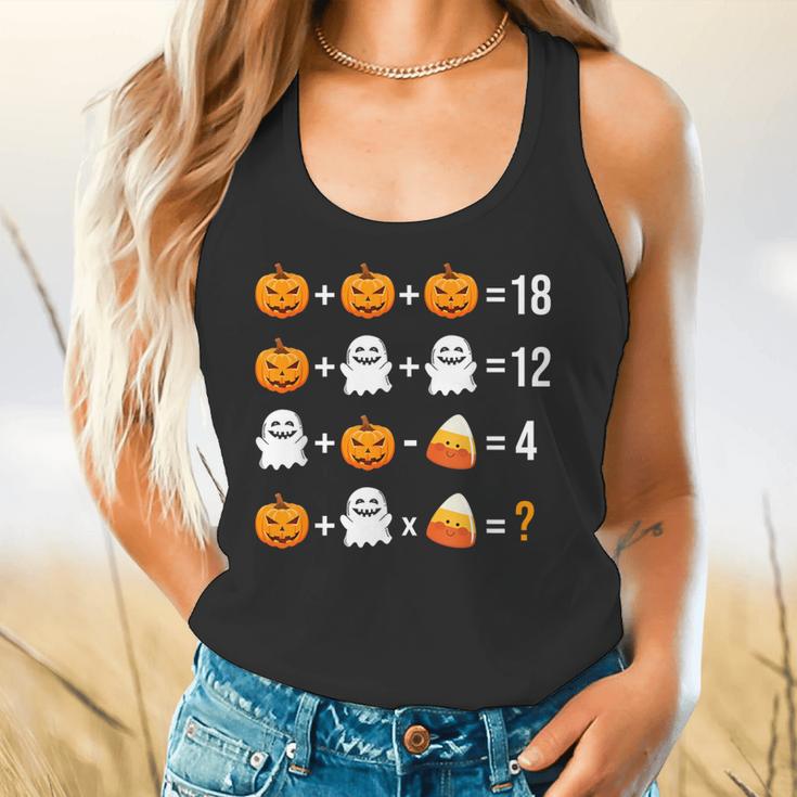 Math Teacher Halloween Equation Pumpkin Ghost Candy Corn Flowy Tank, gift for family, gift for coworker Math Teacher Halloween Equation Pumpkin Ghost Candy Corn Flowy Tank, gift for family, gift for coworker