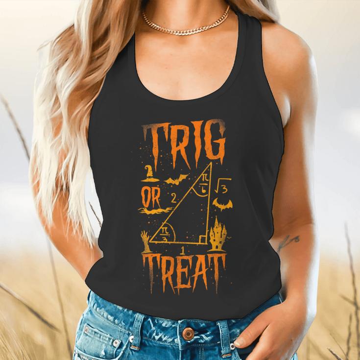 Math Teacher Nerd Student Halloween Trig Or Treat Flowy Tank, gift for family, gift for coworker Math Teacher Nerd Student Halloween Trig Or Treat Flowy Tank, gift for family, gift for coworker