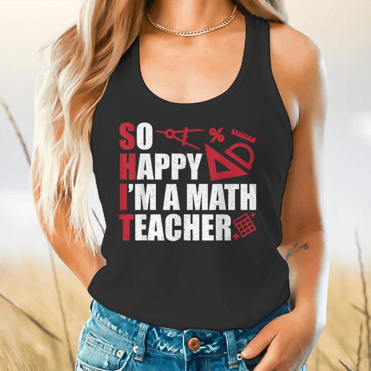 Math Teacher School So Happy I'm A Math Teacher Flowy Tank, gift for family, gift for coworker Math Teacher School So Happy I'm A Math Teacher Flowy Tank, gift for family, gift for coworker