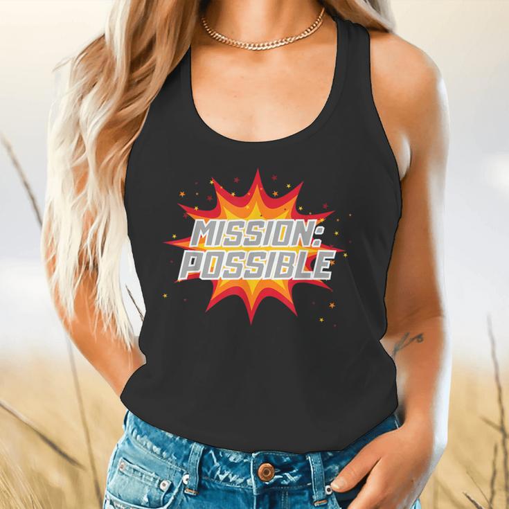Mission Possible Motivational Inspirational School Teacher Flowy Tank, gift for family, gift for coworker Mission Possible Motivational Inspirational School Teacher Flowy Tank, gift for family, gift for coworker