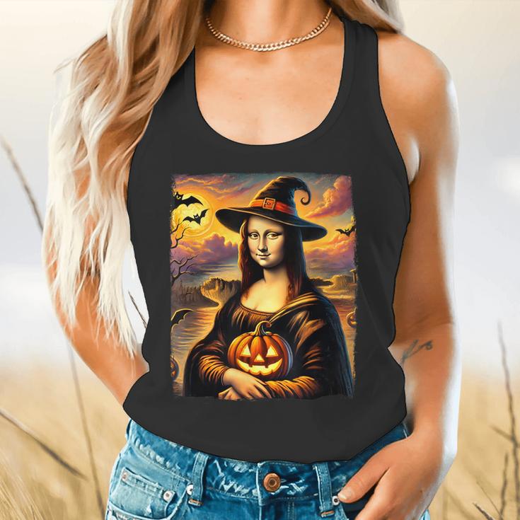 Mona Lisa Pumpkin Halloween Art Teacher Witchy Women Kids Flowy Tank, gift for family, gift for coworker Mona Lisa Pumpkin Halloween Art Teacher Witchy Women Kids Flowy Tank, gift for family, gift for coworker