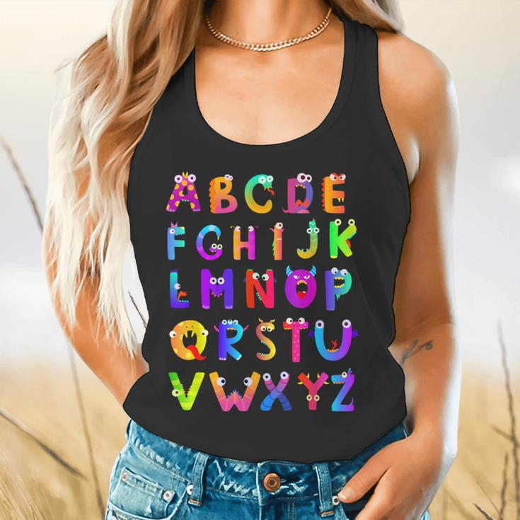 Monster ABC Cute Alphabet Halloween Teacher Costume Kids Flowy Tank, gift for family, gift for coworker Monster ABC Cute Alphabet Halloween Teacher Costume Kids Flowy Tank, gift for family, gift for coworker