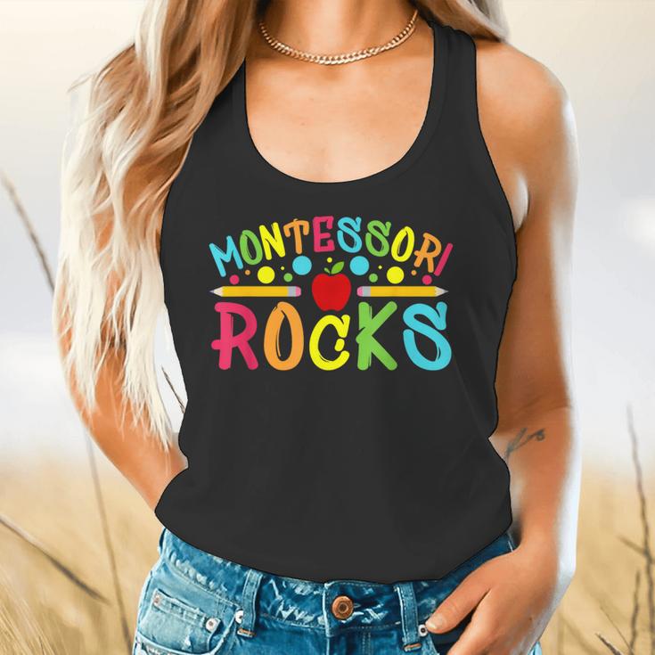 Montessori Rocks Montessori Teacher Back To School Flowy Tank, gift for family, gift for coworker Montessori Rocks Montessori Teacher Back To School Flowy Tank, gift for family, gift for coworker