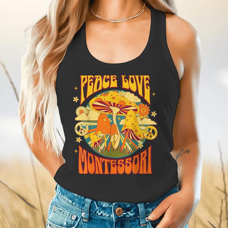 Montessori School Montessori Teacher Peace Love Montessori For Men Women Flowy Tank, gift for family, gift for coworker