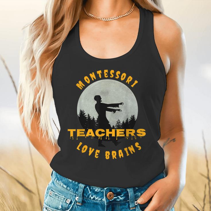 Montessori Teachers Love Brains Halloween Novelty Men Women Flowy Tank, gift for family, gift for coworker Montessori Teachers Love Brains Halloween Novelty Men Women Flowy Tank, gift for family, gift for coworker