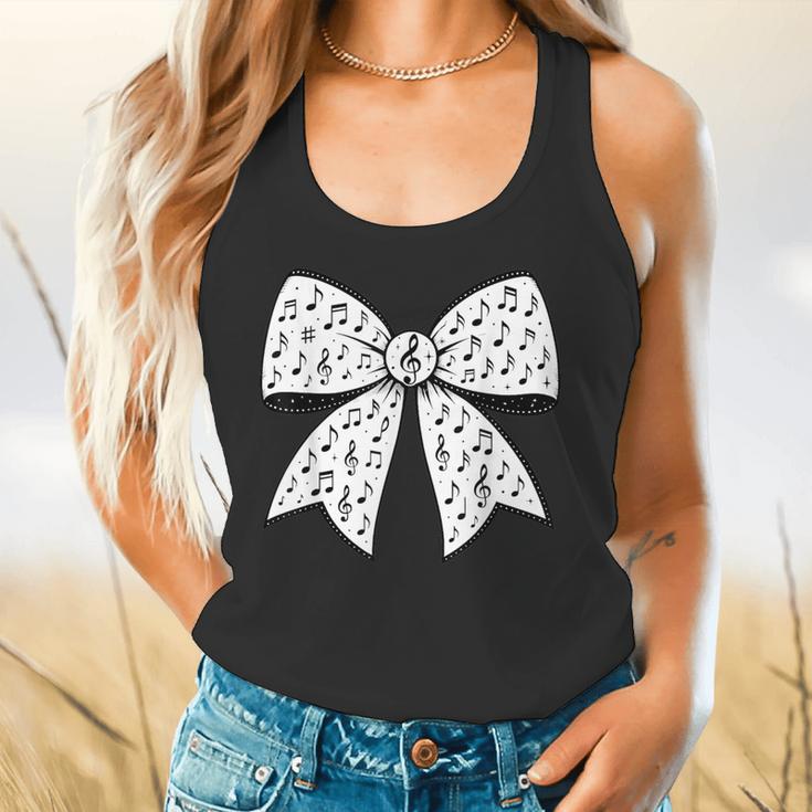 Music Notes Coquette Bow Music Teacher School Musician Band Flowy Tank, gift for family, gift for coworker Music Notes Coquette Bow Music Teacher School Musician Band Flowy Tank, gift for family, gift for coworker