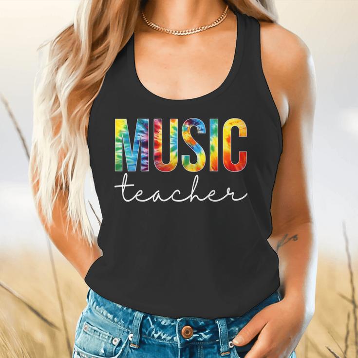 Music Teacher Tie Dye Appreciation Day Hello Back To School Men Women Flowy Tank, gift for family, gift for coworker Music Teacher Tie Dye Appreciation Day Hello Back To School Men Women Flowy Tank, gift for family, gift for coworker