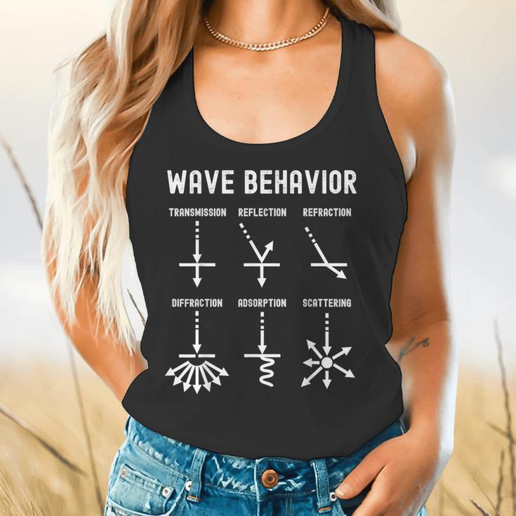 Nerdy Vintage Wave Behavior Physics Science Teacher Geek Men Women Girls Kids Flowy Tank, gift for family, gift for coworker