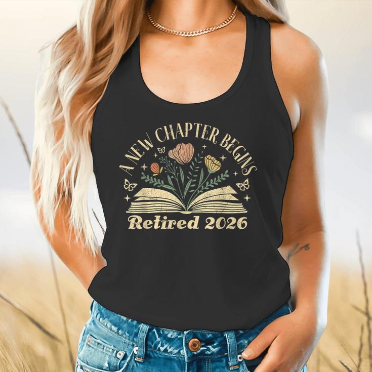 A New Chapter Begins Retired 2026 Teacher Retirement Flowy Tank, gift for family, gift for coworker