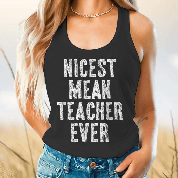 Nicest Mean Teacher Ever Teacher For Men Women Flowy Tank, gift for family, gift for coworker Nicest Mean Teacher Ever Teacher For Men Women Flowy Tank, gift for family, gift for coworker