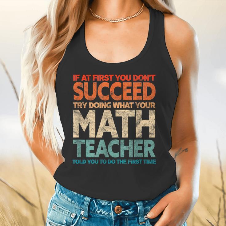 If You Have No Success At First Try It With a Fun Maths Teacher Flowy Tank, gift for family, gift for coworker If You Have No Success At First Try It With a Fun Maths Teacher Flowy Tank, gift for family, gift for coworker