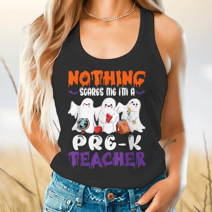 Nothing Scares Me I'm A Pre-K Teacher Halloween Ghosts Flowy Tank, gift for family, gift for coworker Nothing Scares Me I'm A Pre-K Teacher Halloween Ghosts Flowy Tank, gift for family, gift for coworker