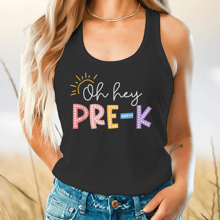 Oh Hey Pre K Student Teacher Happy First Day Back To School Flowy Tank, gift for family, gift for coworker Oh Hey Pre K Student Teacher Happy First Day Back To School Flowy Tank, gift for family, gift for coworker