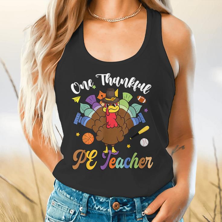 One Thankful PE Teacher Turkey Thanksgiving -Adults & Kids Classic Fit Polyester 100 Short Sleeve Flowy Tank, gift for family, gift for coworker One Thankful PE Teacher Turkey Thanksgiving -Adults & Kids Classic Fit Polyester 100 Short Sleeve Flowy Tank, gift for family, gift for coworker