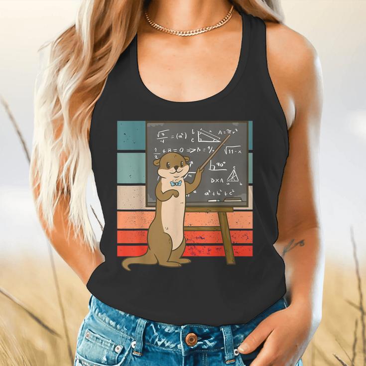 Otter Professor Teacher Teaching Maths Mathematics Flowy Tank, gift for family, gift for coworker