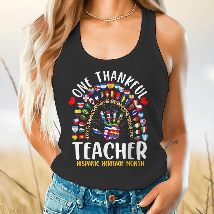 Hispanic Heritage Month One Thankful Teacher Rainbow Flowy Tank, gift for family, gift for coworker Hispanic Heritage Month One Thankful Teacher Rainbow Flowy Tank, gift for family, gift for coworker