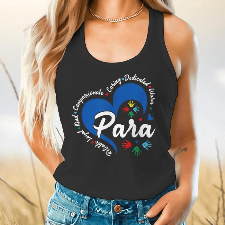 Para Heart Teacher Paraprofessional School Appreciation Flowy Tank, gift for family, gift for coworker Para Heart Teacher Paraprofessional School Appreciation Flowy Tank, gift for family, gift for coworker