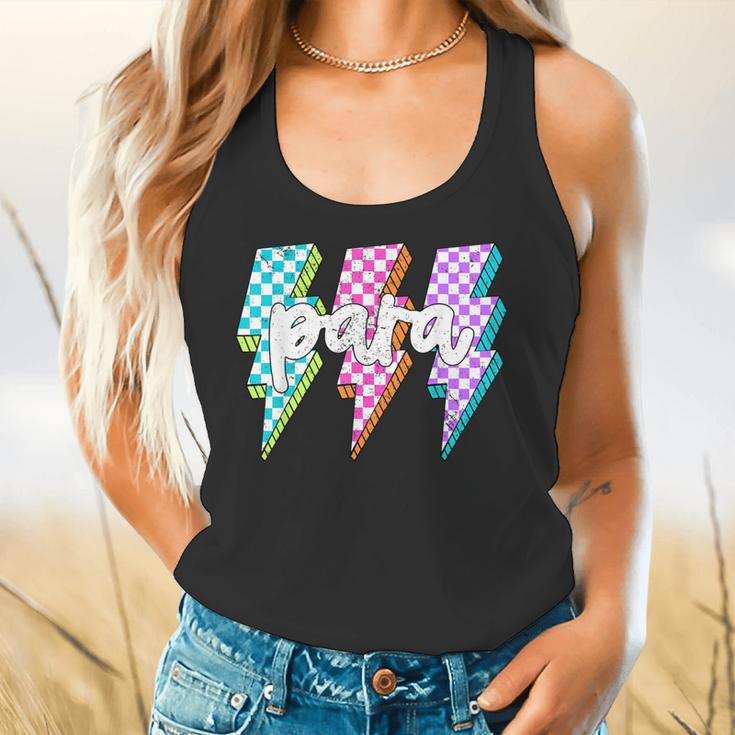 Para Squad Paraprofessional Teacher Lightning Bolt Flowy Tank, gift for family, gift for coworker Para Squad Paraprofessional Teacher Lightning Bolt Flowy Tank, gift for family, gift for coworker