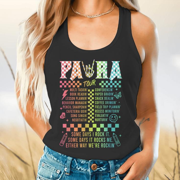 Para Tour Paraprofessional Squad Rock Teacher Back To School Flowy Tank, gift for family, gift for coworker Para Tour Paraprofessional Squad Rock Teacher Back To School Flowy Tank, gift for family, gift for coworker