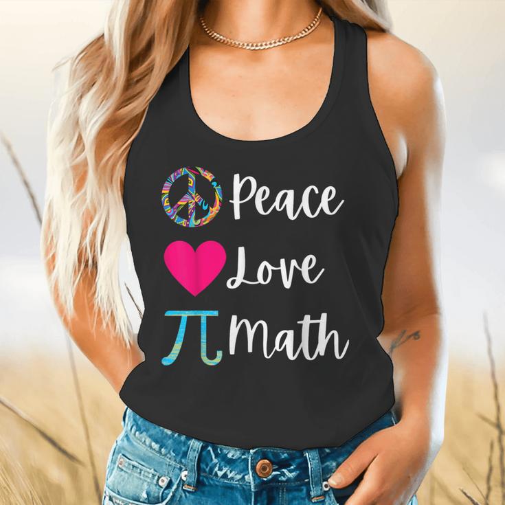 Peace Love Math Maths Teacher Pi Symbol Men Women Flowy Tank, gift for family, gift for coworker Peace Love Math Maths Teacher Pi Symbol Men Women Flowy Tank, gift for family, gift for coworker