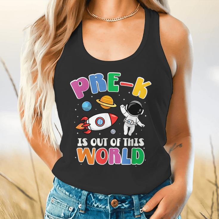 Pre-K Student Teacher Astronaut Space Back To School Flowy Tank, gift for family, gift for coworker