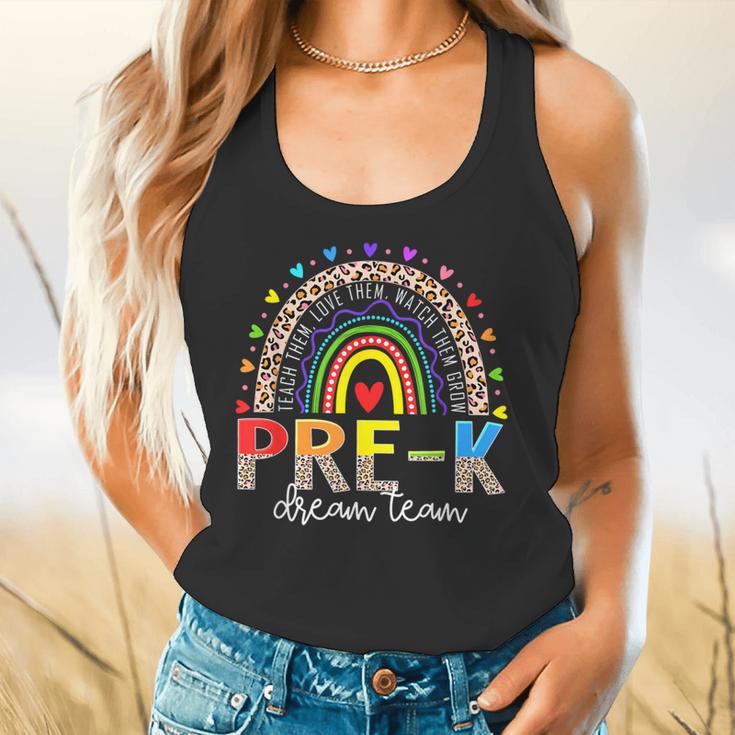 PreK Dream Team Leopard Rainbow Teacher Squad Back To School Flowy Tank, gift for family, gift for coworker PreK Dream Team Leopard Rainbow Teacher Squad Back To School Flowy Tank, gift for family, gift for coworker
