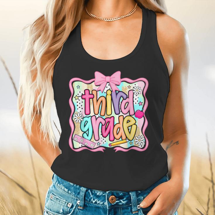 Preppy Third Grade Back To School Teacher Girl Kid Flowy Tank, gift for family, gift for coworker Preppy Third Grade Back To School Teacher Girl Kid Flowy Tank, gift for family, gift for coworker